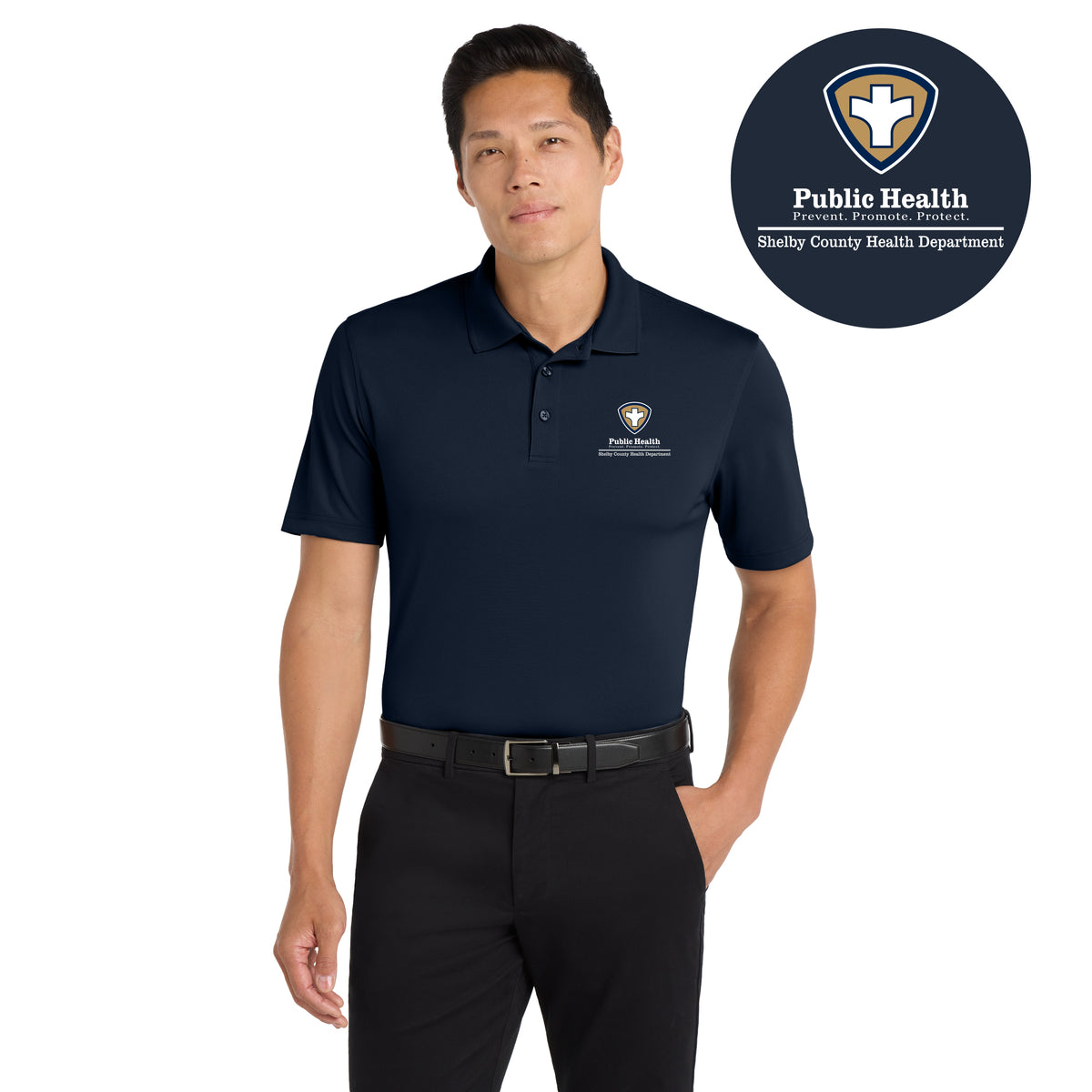 Shelby County Health Dept. | Men UV Micro-Mesh Polo